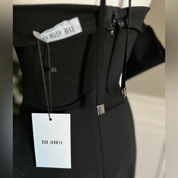 The Attico Cut Out-Detail Midi Dress in Black sz IT 42 US 6 NWT 1,200$ - Picture 11 of 12